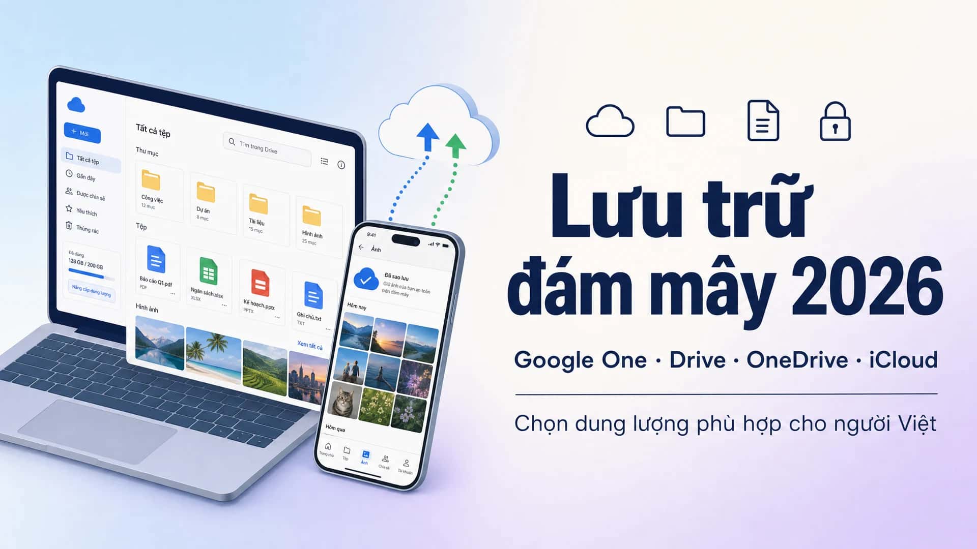 Google One, Google Drive và các loại lưu trữ Cloud khác