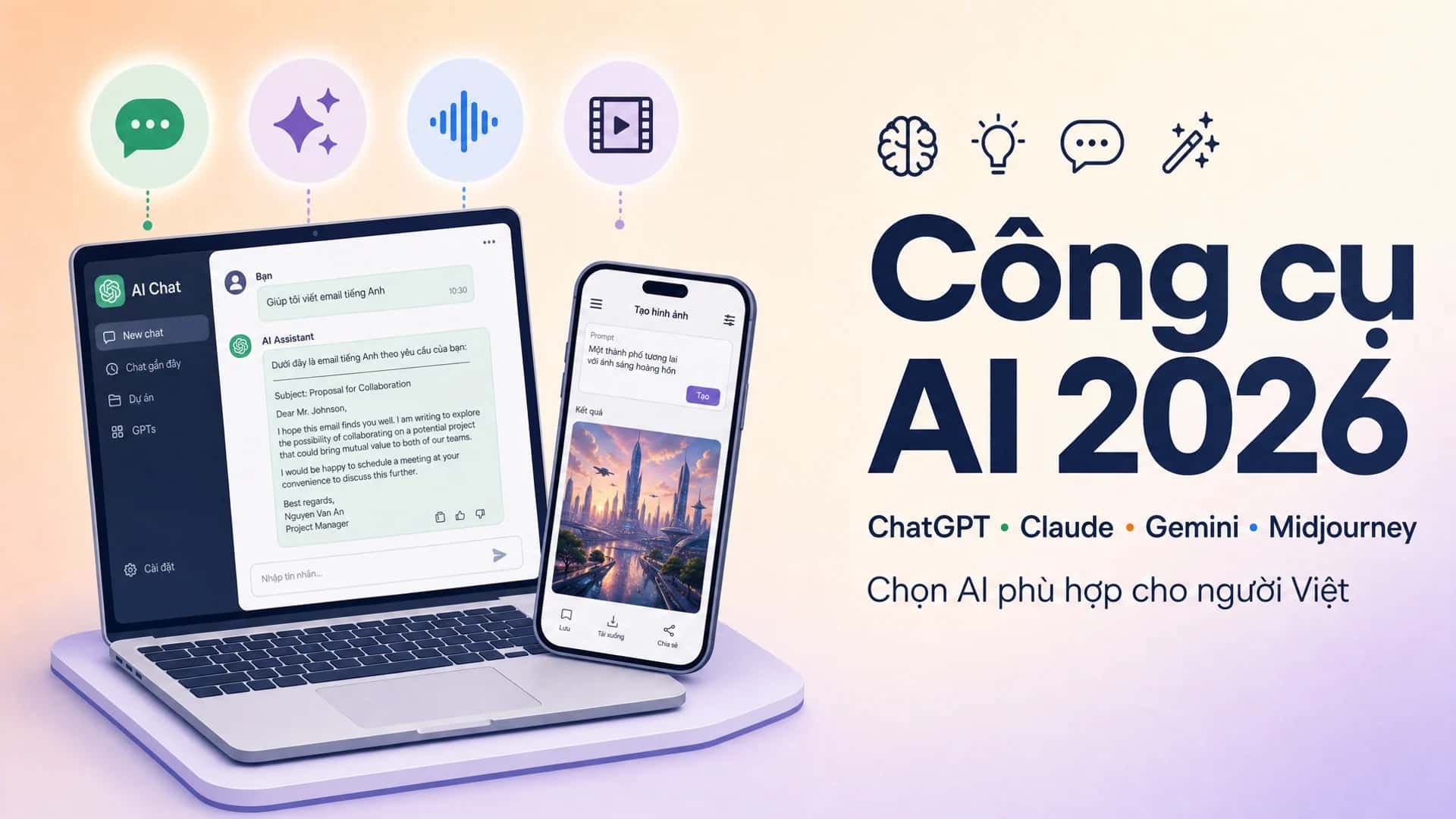 Tổng hợp công cụ AI ngon nhất cho người Việt