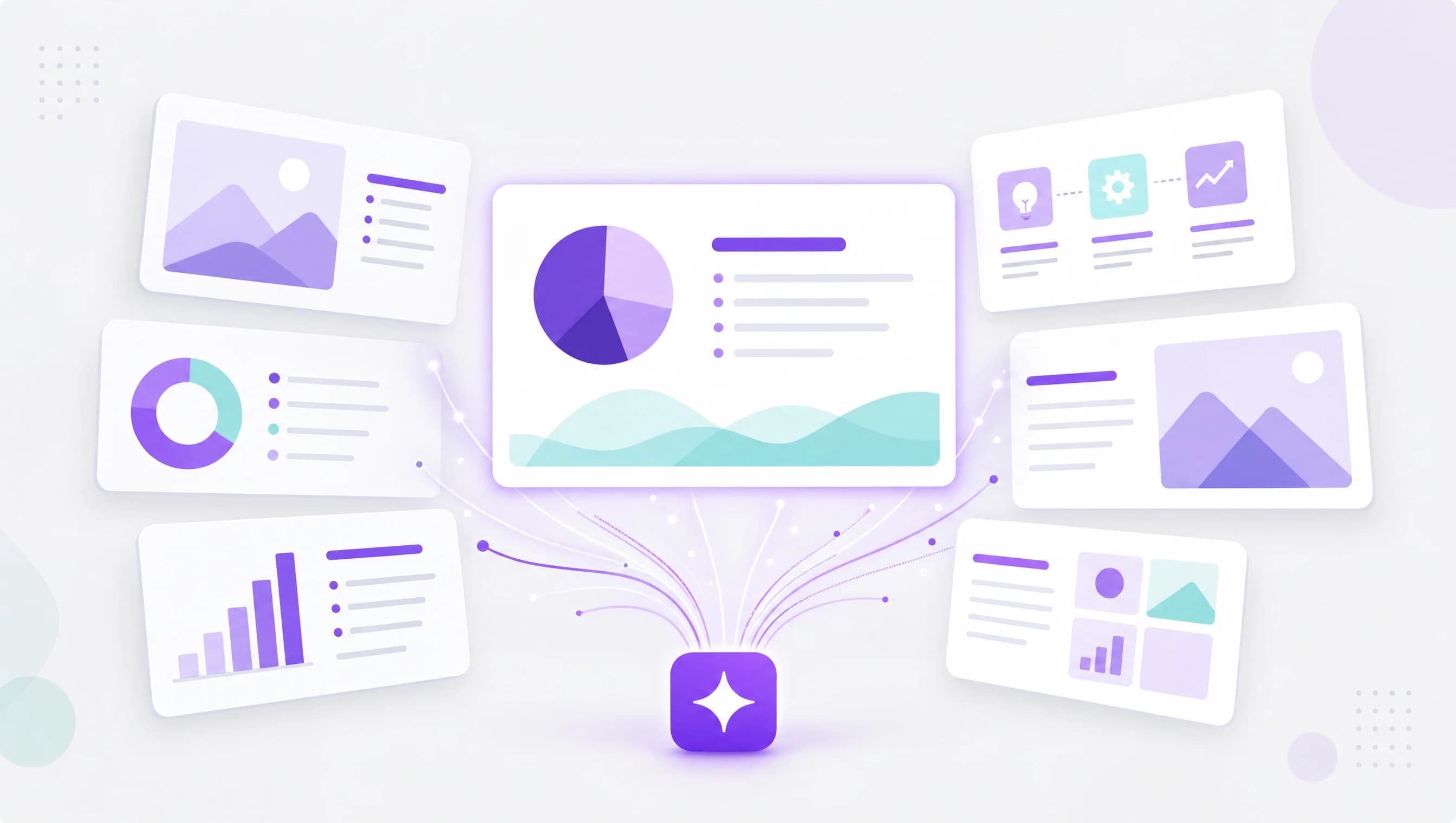 Minh hoạ Gamma AI tự động dựng bộ slide thuyết trình từ một đoạn mô tả