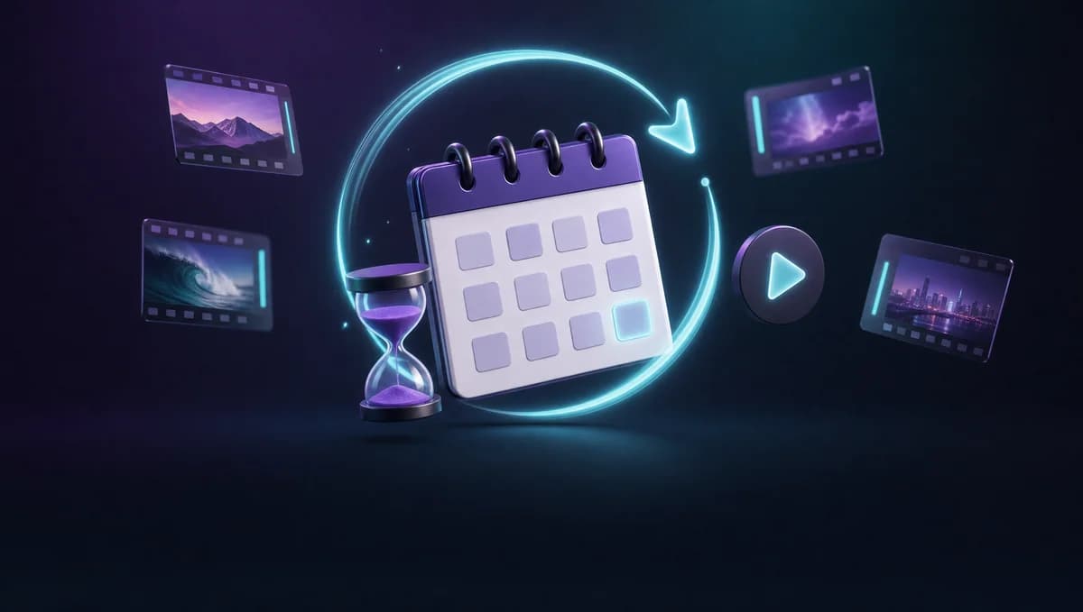 Gia hạn và hết hạn CapCut Pro: lịch, đồng hồ cát và vòng lặp mua lại cùng các khung video