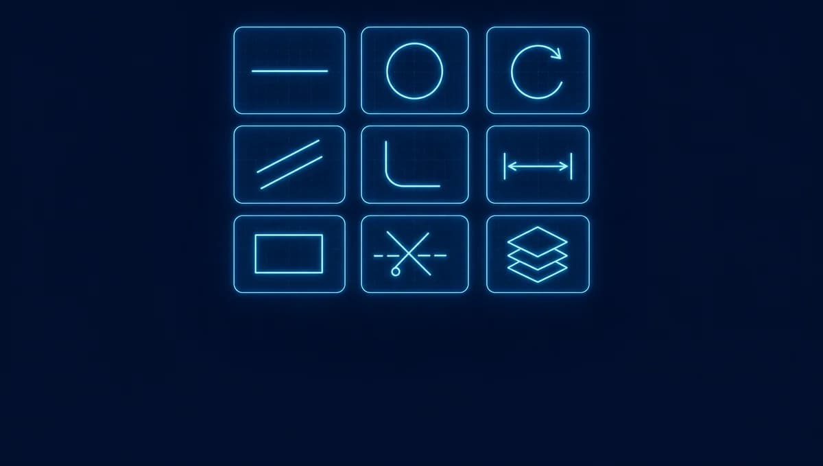 Bảng lệnh AutoCAD 2D cơ bản kèm phím tắt cho người mới học