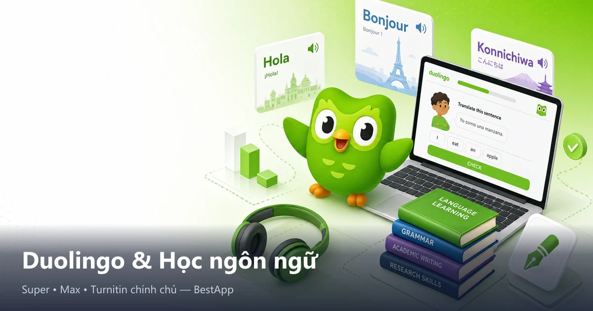 Hình minh hoạ chủ đề Duolingo & Học ngôn ngữ chính chủ