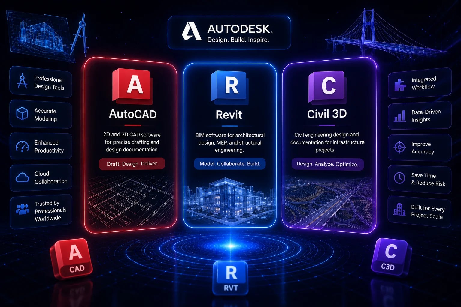 Hình minh hoạ chủ đề Autodesk & phần mềm CAD/BIM