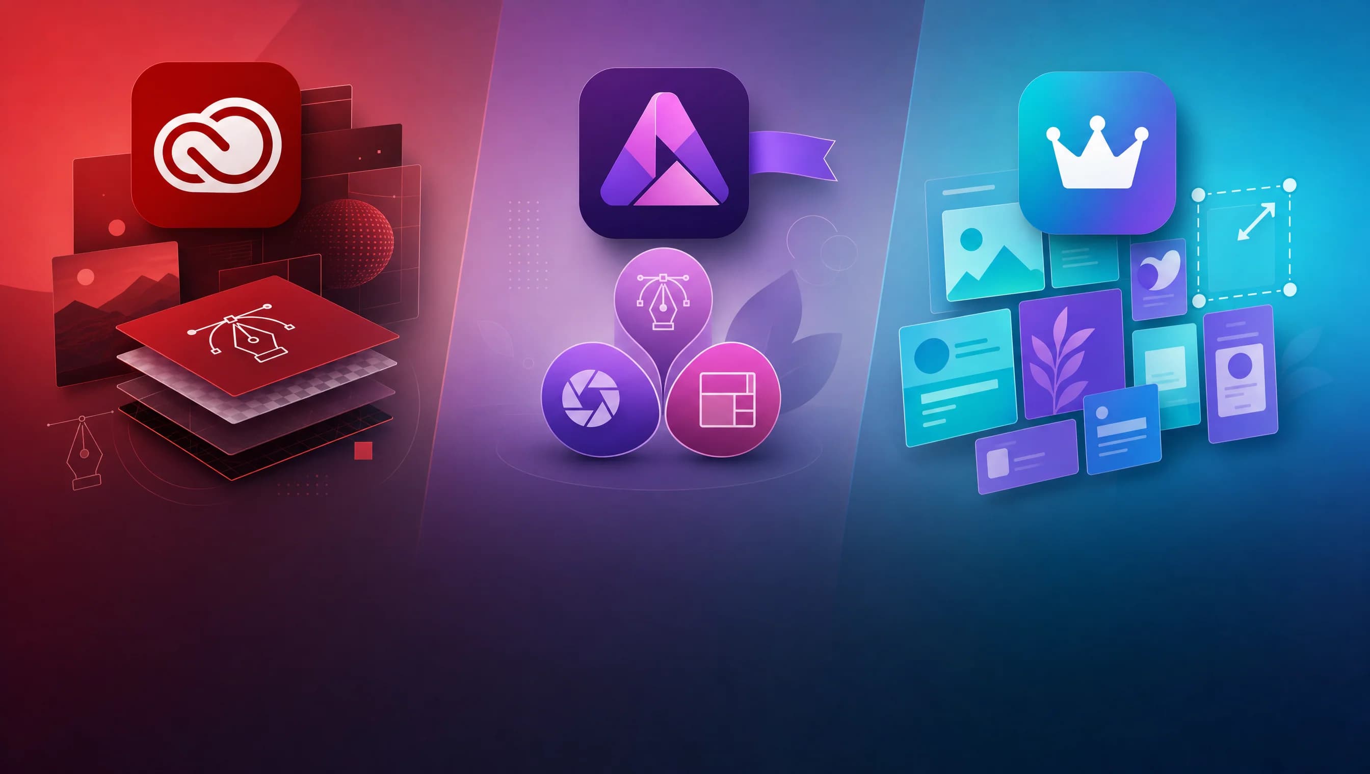 So sánh Adobe Creative Cloud vs Affinity vs Canva Pro 2026 cho creator Việt Nam, bảng giá và phân tích phù hợp