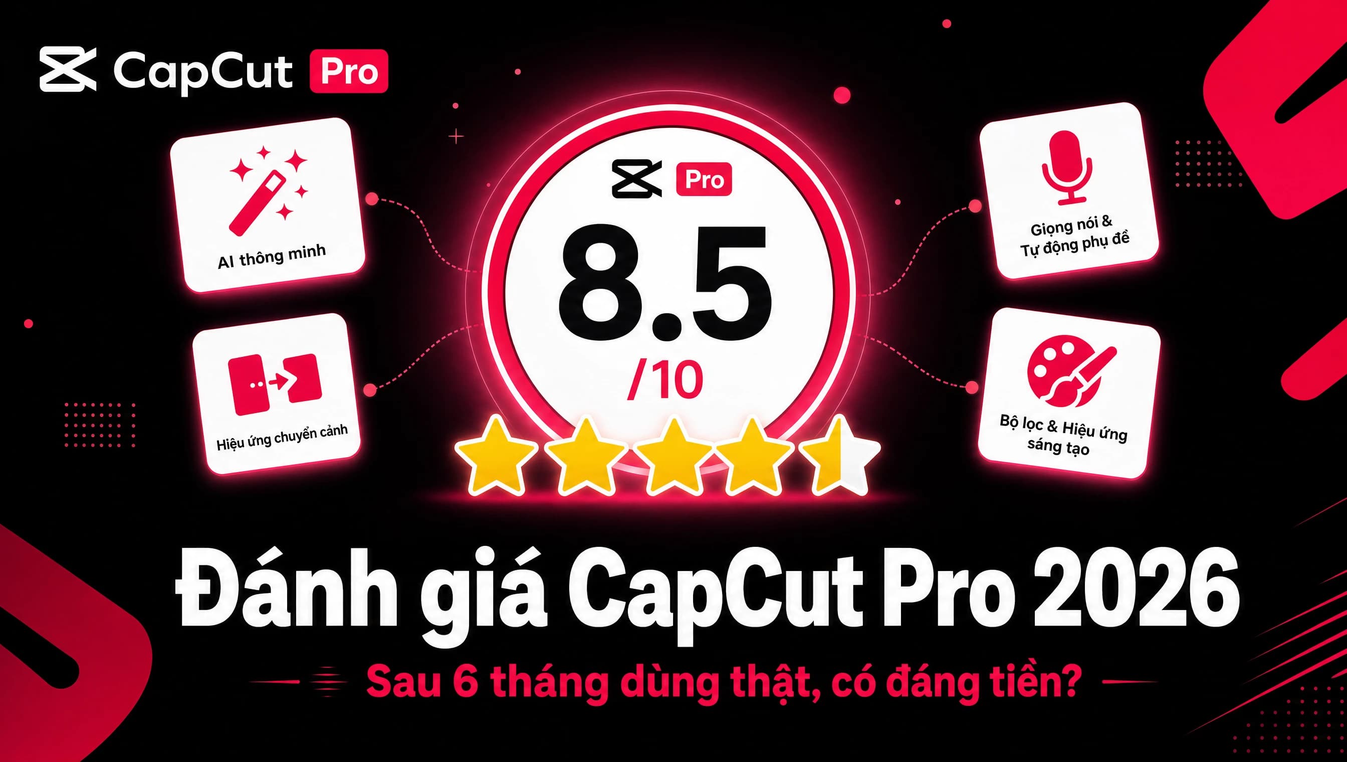 Đánh giá CapCut Pro 2026 sau 6 tháng dùng: có đáng tiền không?